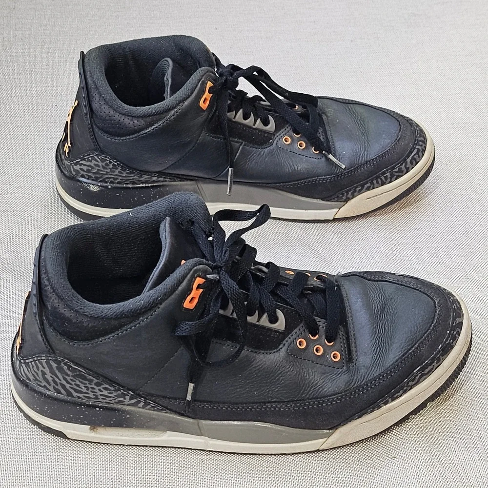 Air Jordan 3 Retro Fear Pack Mens Size 9 Black Orange CT8532-080 Sneakers